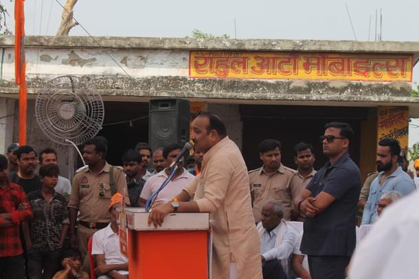 Dinesh Singh at a nukkad sabha